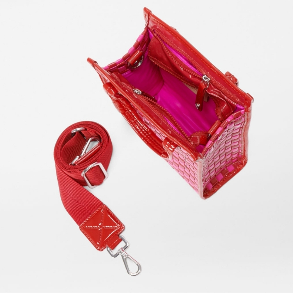 NWT Candy Lacquer Micro Woven Box Tote - Picture 8 of 9